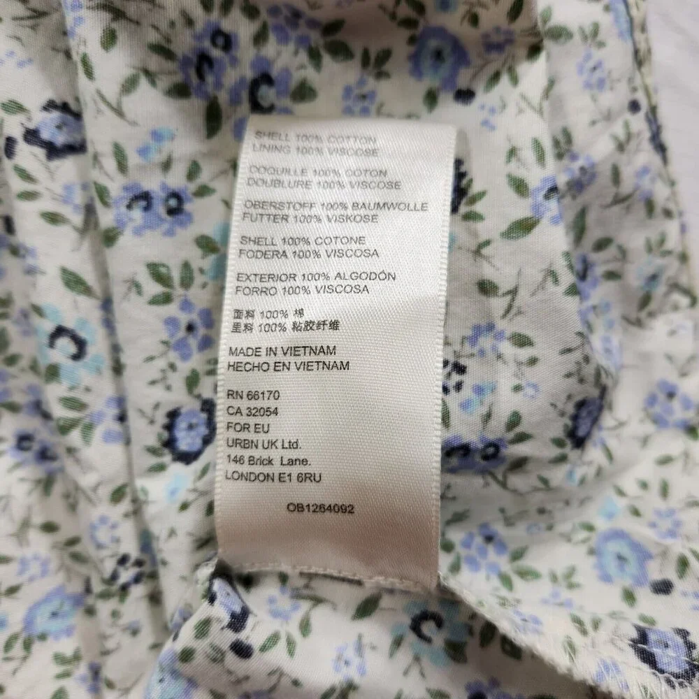 Free People Womens womens Size M Petunia Mini Dress Tea Combo Floral Green --21